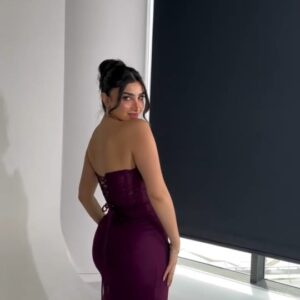 فستان قلب الكرز