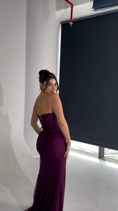 فستان قلب الكرز